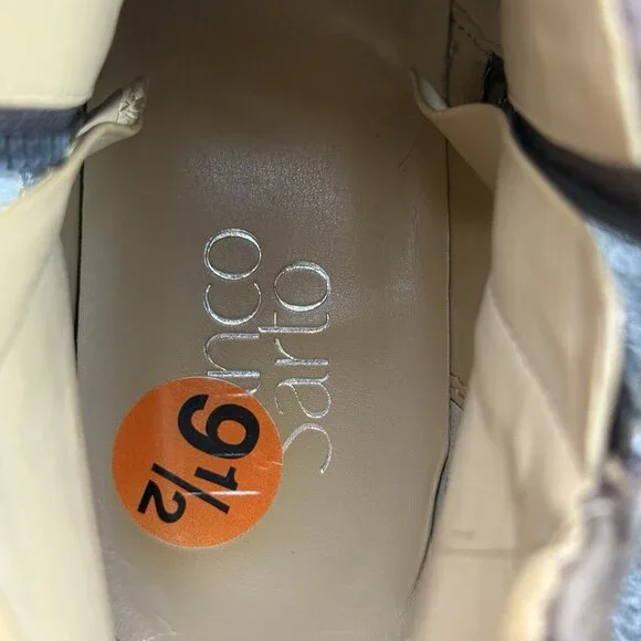 ✅Franco Sarto Boot Women's 9.5Keegan Brown Leather Double Side Zip Ankle Booties - Picture 4 of 10